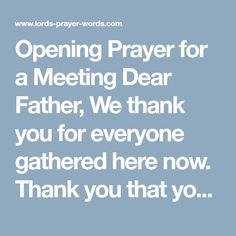 catholic prayer before a meeting